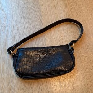 ASOS Black Croc-Embossed Bag